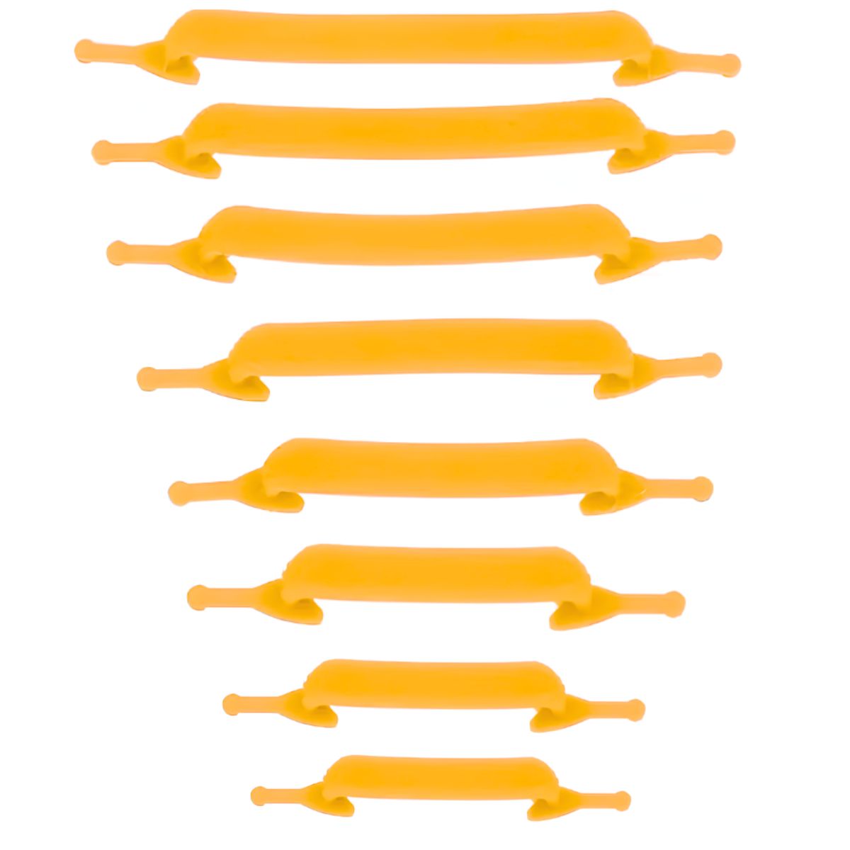Cadarço De Silicone O Par Elástico Laranja Cadarço De Silicone O Par Elástico Laranja